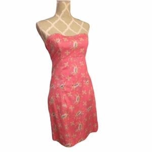 Kaeli Smith Crab Patterned Strapless Dress